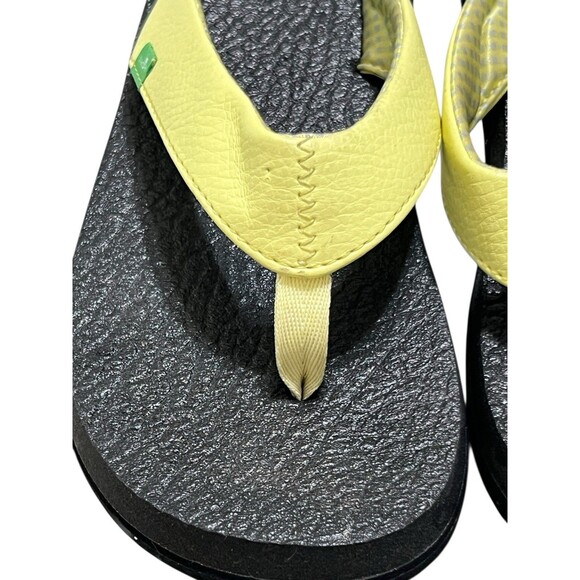 SANUK WOMEN FLIP FLOPS CASUAL COMFORT SANDALS YELLOW THONGS SWS2908 SZ US 8 - Picture 2 of 9